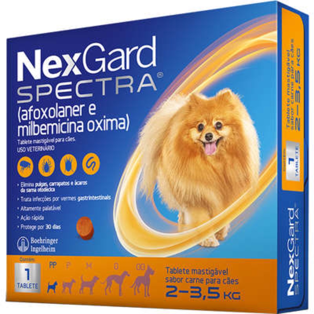 Nexgard Spectra 2 A 3,5kg Anti-pulga Carrapato Sarna Vermes Antipulgas Antipulga - Pets