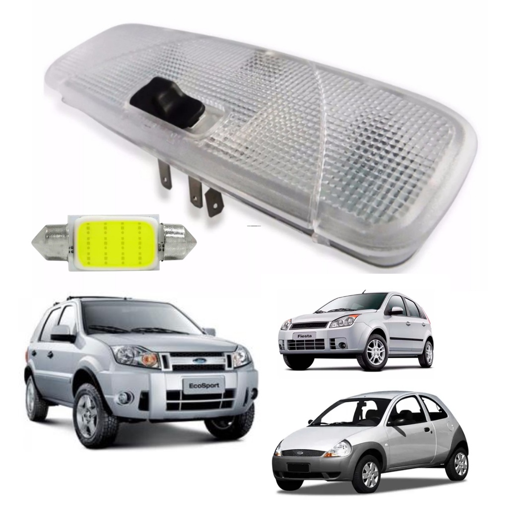 Lanterna Luz de Teto + Lampada Led Ford Fiesta 2001 2002 2003 2004 2005 2006 2007 2008 2009 2010 2011 2012 2013