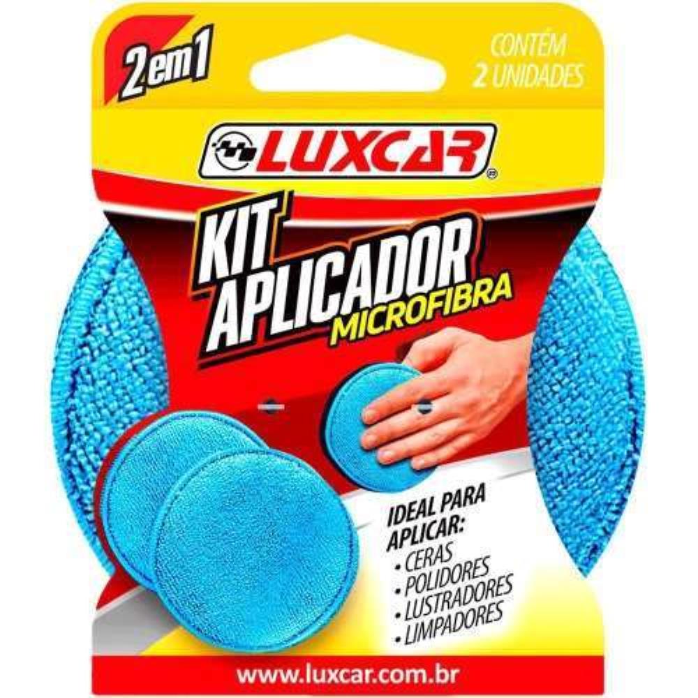 Esponjas Aplicadoras Microfibra Kit 2 Em 1 Luxcar