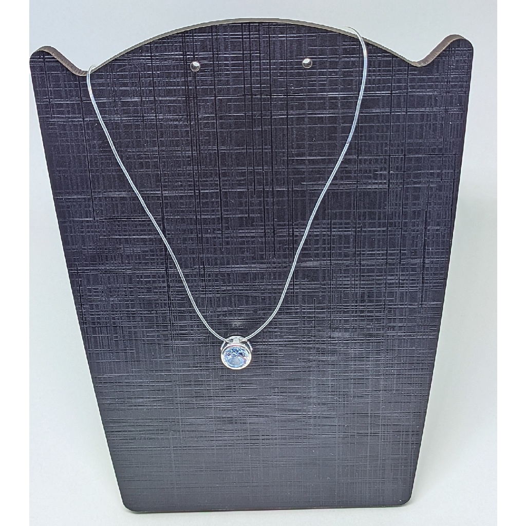 Colar Gargantilha Feminino com Pingente Ponto de Luz Redondo Zircônia Folheado a Prata Tendência Moda