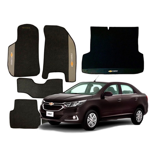 Kit Tapetes Gm Cobalt Internos + Porta Malas 2011 A 2016 Em Borracha