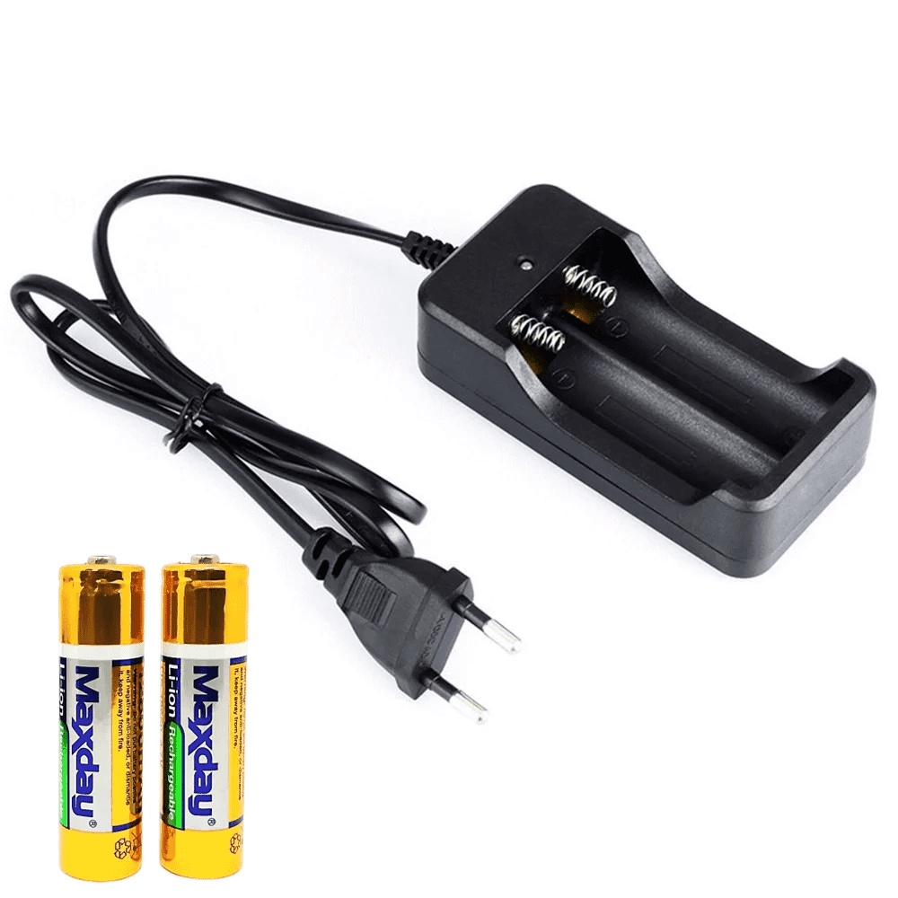 Carregador Com 2 Pilhas Duplo De Pilha E Bateria 4.2v Li-Ion 18650 Alta Qualidade LPJA02LUA2PI