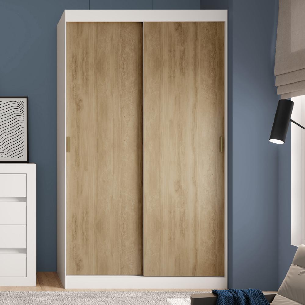 Guarda Roupa Solteiro 2 Portas 2 Gav Branco Carraro em Oferta na Shopee