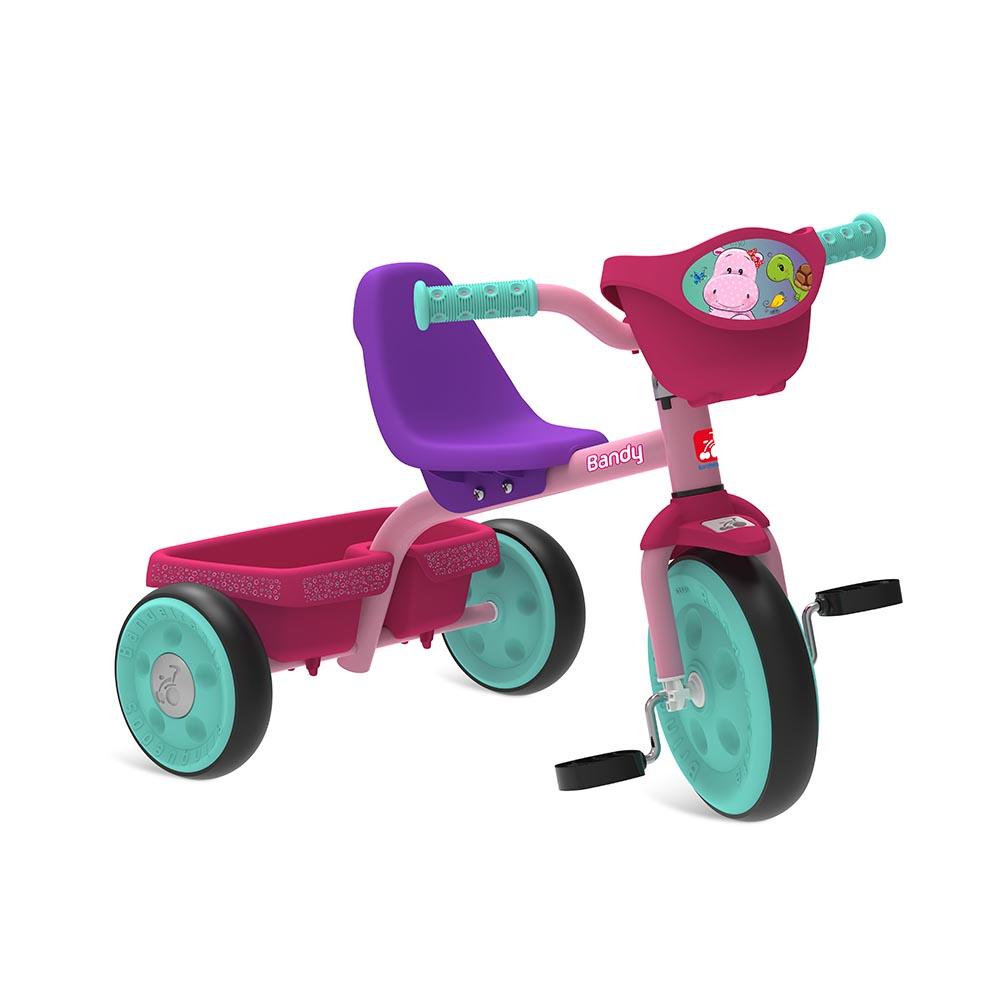 Imagem Triciclo Bandy com Cestinha Rosa Bandeirante