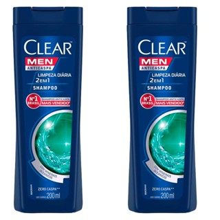 Kit 2 Shampoos Anticaspa Clear Limpeza Diária 2 Em 1 200ml cada