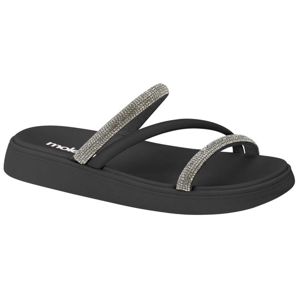 Sandalia Papete Moleca Feminina Casual Tiras Flatform Original - Women Shoes