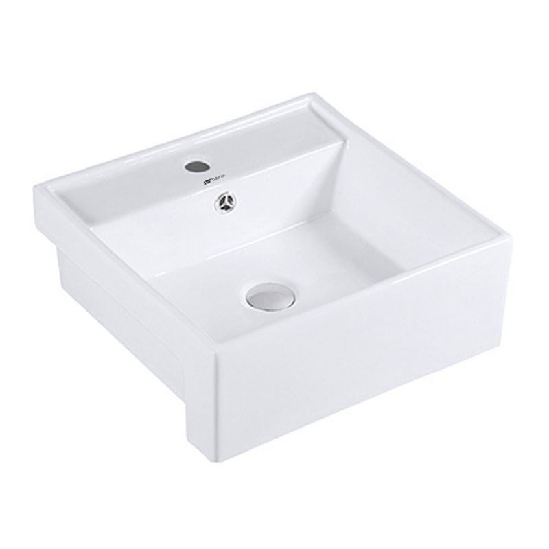 Cuba Cerâmica Lavabo Banheiro Em Louça Semi-encaixe 41,5x41 Branca Tubrax - BAB0006 em Oferta na Shopee