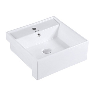 Cuba Cerâmica Lavabo Banheiro Em Louça Semi-encaixe 41,5x41 Branca Tubrax - BAB0006 em Oferta na Shopee