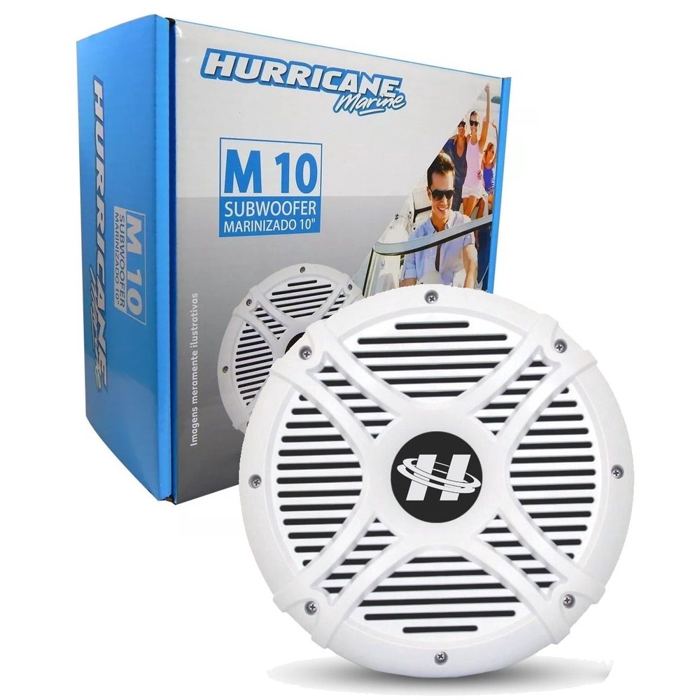 Subwoofer Náutico Hurricane Marinizado M 10 10" Polegadas