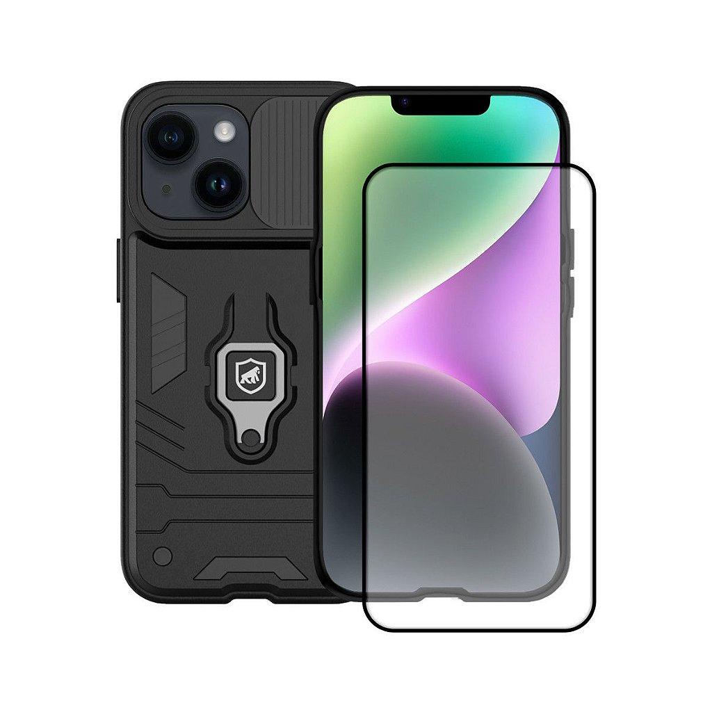 Capa Case Capinha Defender e Pelicula Coverage para iPhone 14 - Gshield em Oferta na Shopee