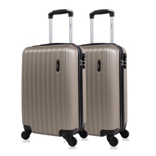 Malas de Viagem 2 peças Londres Champagne Swiss Move em Oferta na Shopee