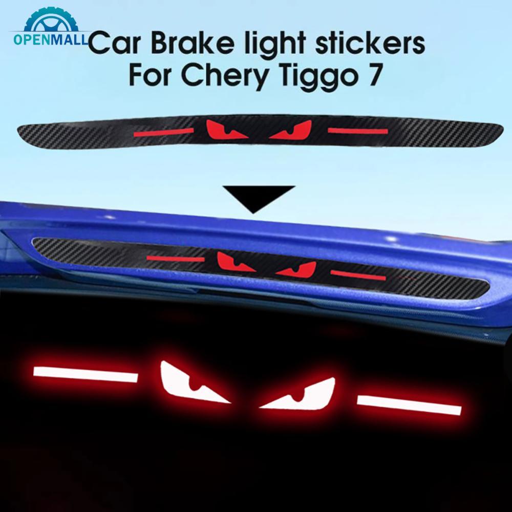 OPENMALL Autocolante Para Carro Luzes De Freio Com Luz Traseira Lâmpada Hawkeye Protetor De Fibra De Carbono Capas Acessórios Chery Logo Tiggo 7Pro B3U3 em Oferta na Shopee