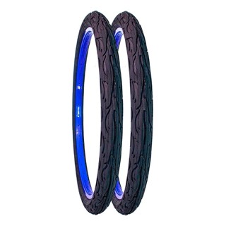 Par Pneu Bike Kenda Flame Aro 26x2.125 Balão Slick Bicicleta