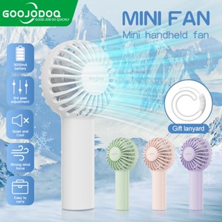 GOOJODOQ 3000mAh Mini Ventilador Portátil kipas Vento Forte Fofo