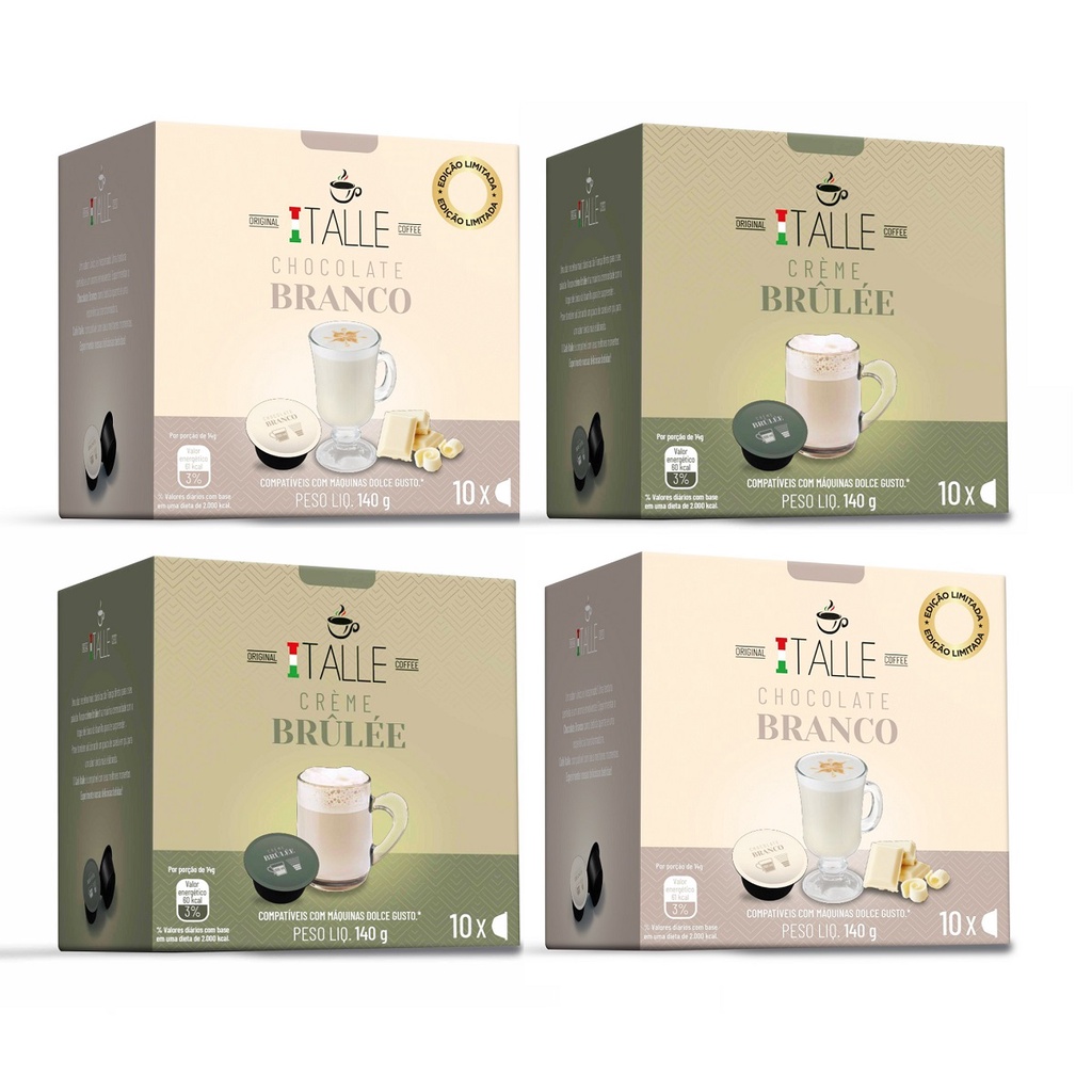 Capsula Dolce Gusto Bebidas Lácteas Brulee Choco Branco Italle 40 Und