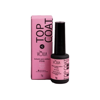 Top Coat Novo PINK 9g - Vòlia - Finalizador Selante Sem Goma para Unhas de Gel