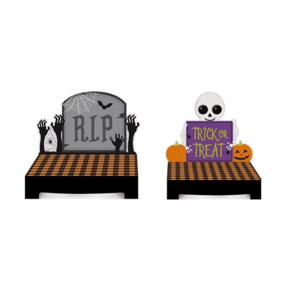Kit Suporte para Doces Halloween - Doces ou Travessuras - 02 unidades - Cromus - Home & Living