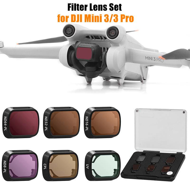 Filtro De Lente BRDRC Para Câmera DJI Mini 3 E Pro , Kit De Filtros UV CPL ND8PL Acessórios/3Pro