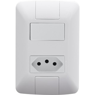 Interruptor 1 Tecla 6 A + Tomada 10 A Tramontina Aria 250 V