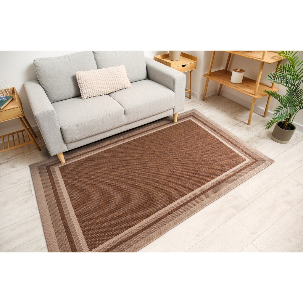 Tapete Para Sala Sisal Antiderrapante Antialérgico Eco Nature Moldura J Serrano 250x300 Bege Marrom