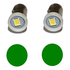 Par Lampada 75 Led Verde Para Soquete Latao Painel Fusca