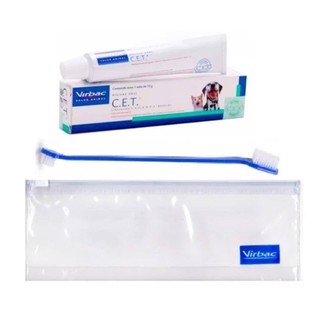 Kit Saude Oral Virbac Pasta CET Escova e Necessaire em Oferta na Shopee