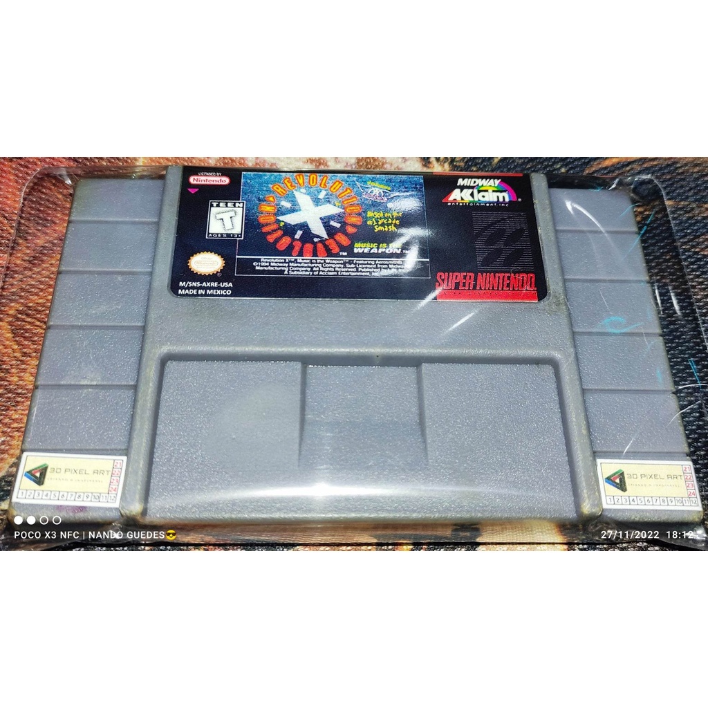 Jogo Revolution X  Super Nintendo Funcionando 100% ,game, fita, cartucho, snes.