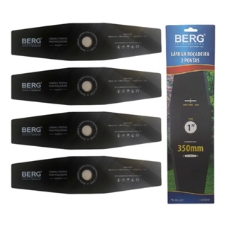 5 Lâminas Roçadeira 2 Pontas 350mm Furo 1 polegada 25,4mm Berg em Oferta na Shopee