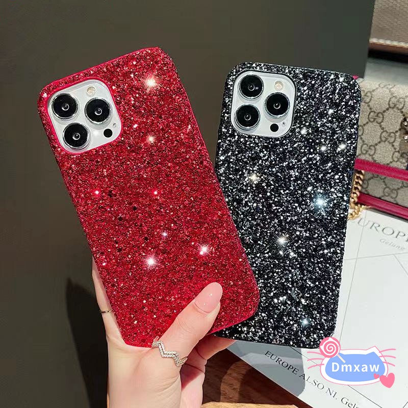 Capa Para Samsung Galaxy A73 A72 A53 A52 A52S A51 A33 A32 A23 A22 A20S A13 A12 A10S 4G 5G Moda Brilho Glitter De Celular De Natal Rígida PC Lantejoulas Brilhantes