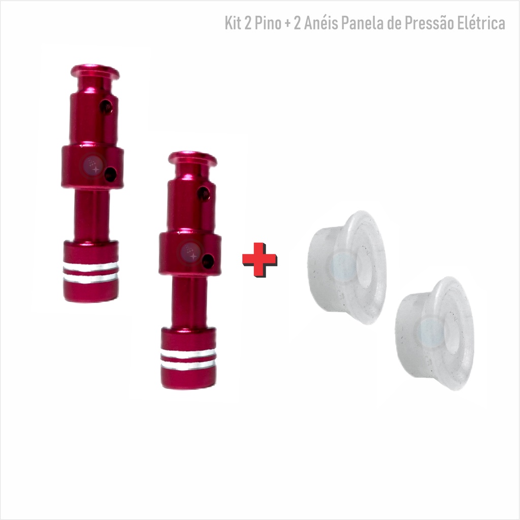 Kit 2 Válvula Pino + 2 Anéis Vedação Panela Pressão Elétrica