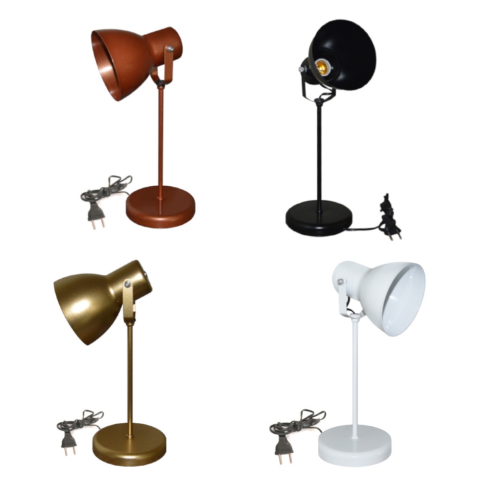 Luminaria De Mesa Articulada - Ideal Para Escritório, Home Office, Manicure - Dourado, Branco, Preto ou Cobre