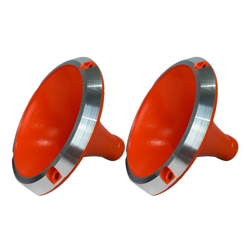 2 CORNETA ALUMÍNIO 11-25 CONE CURTO BOCA ROSCA LARANJA em Oferta na Shopee