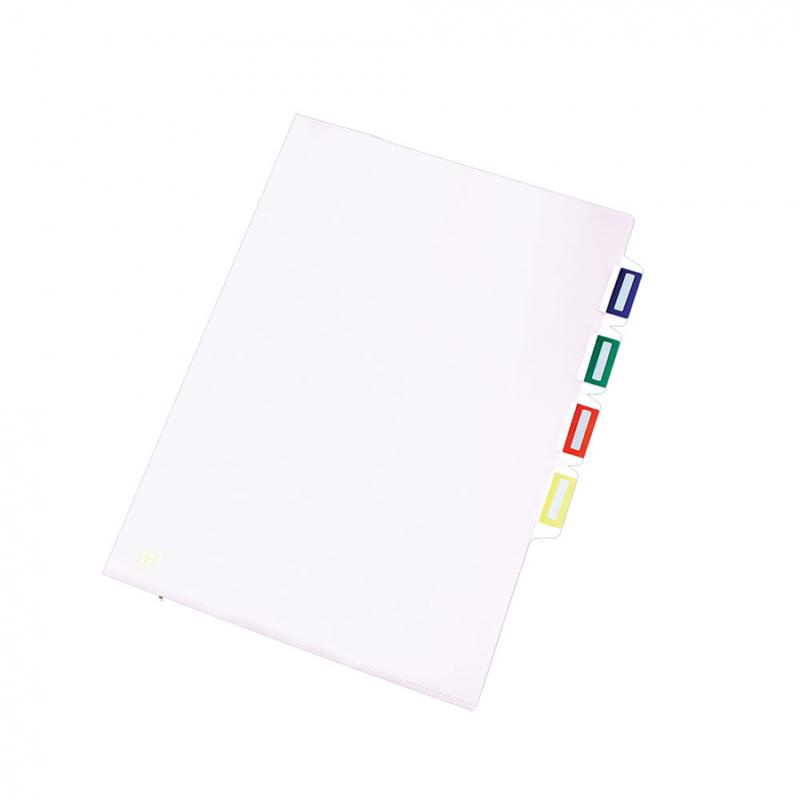 Pasta em L ofício com 3 divisões Cristal L336 Yes - Stationery