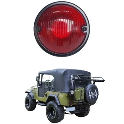 Lanterna Traseira Jeep Ford Willys Todos Aro Preto Com Vigia (Luz De Placa)