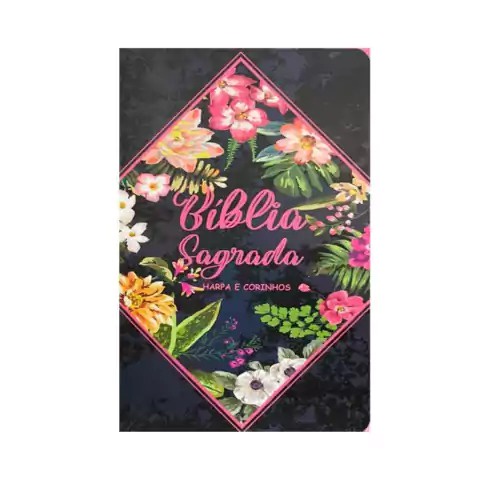 Bíblia Sagrada | RC | Letra Gigante | Harpa | Flores Havai em Oferta na Shopee