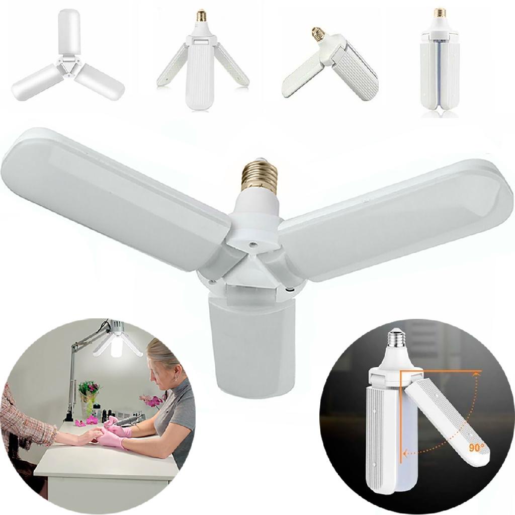 Kit C/2 Lâmpadas Pétala LED Dobrável 45w Luminária com 3 Folhas