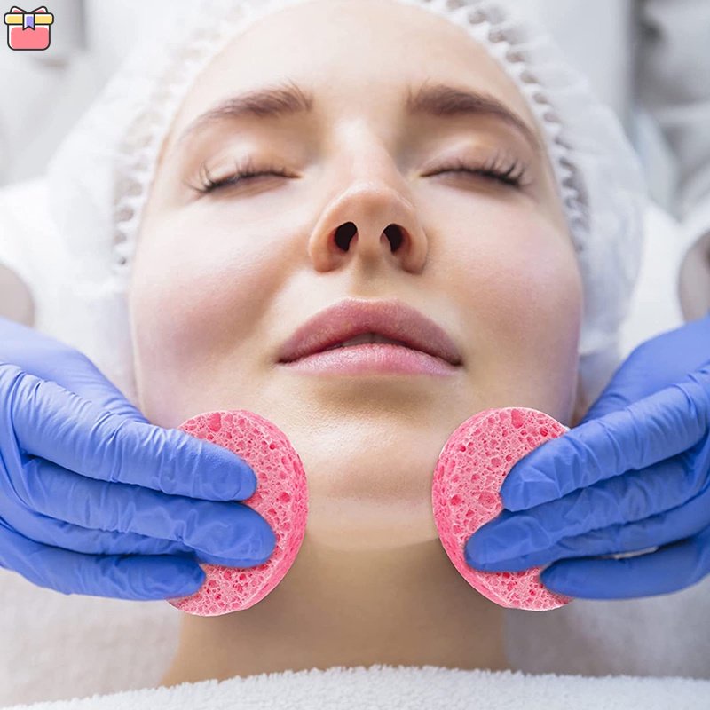 10 Pacotes De Esponjas Faciais Redondas De Celulose , Esfoliante Facial , Naturais Para Limpeza Massagem , Esfoliação De em Oferta na Shopee