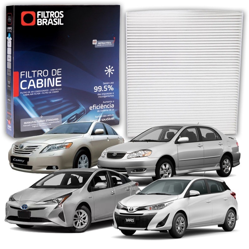 Filtro de Cabine Ar Condicionado Filtros Brasil Land Rover Range Rover Hilux SW4 Corolla Legacy em Oferta na Shopee