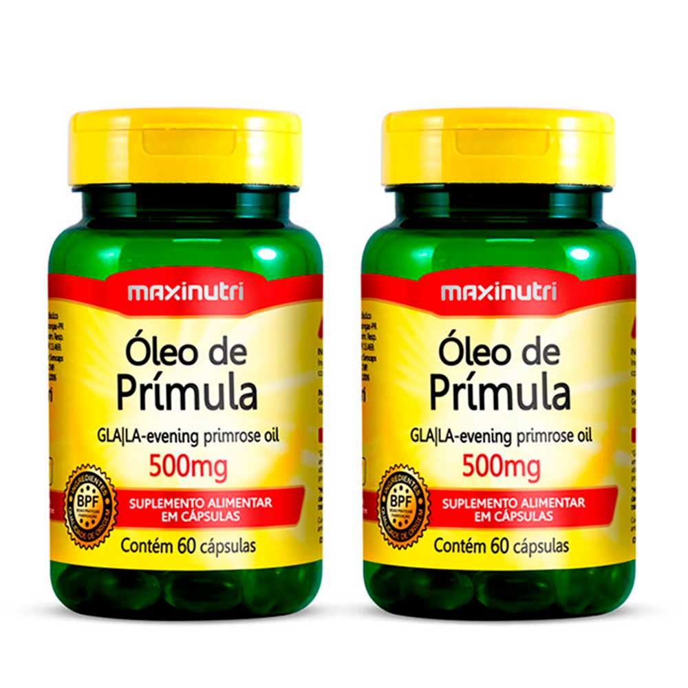 Kit 2 Óleo De Primula 500Mg 60 Capsulas Alivia Tpm Maxinutri