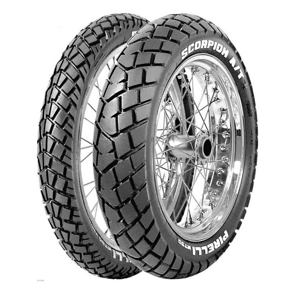 Kit PAR Pneu Pirelli MT 90 Scorpion XRE 300 / XR 250 Tornado 90-90-21+120-80-18 em Oferta na Shopee