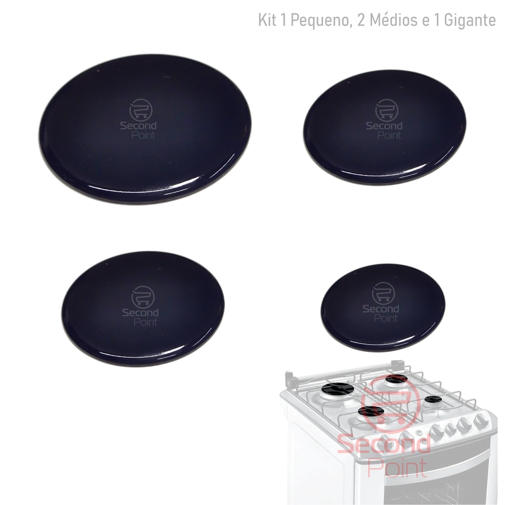 Kit Espalhadores Tampa GE Dako Mabe Classical 1 Pequeno 2 Grande 1 Gigante