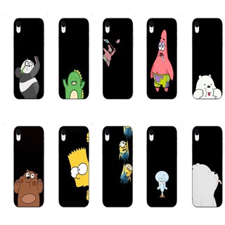 Para O iPhone XR Capa Macia De Silicone TPU De Telefone Celular Preta