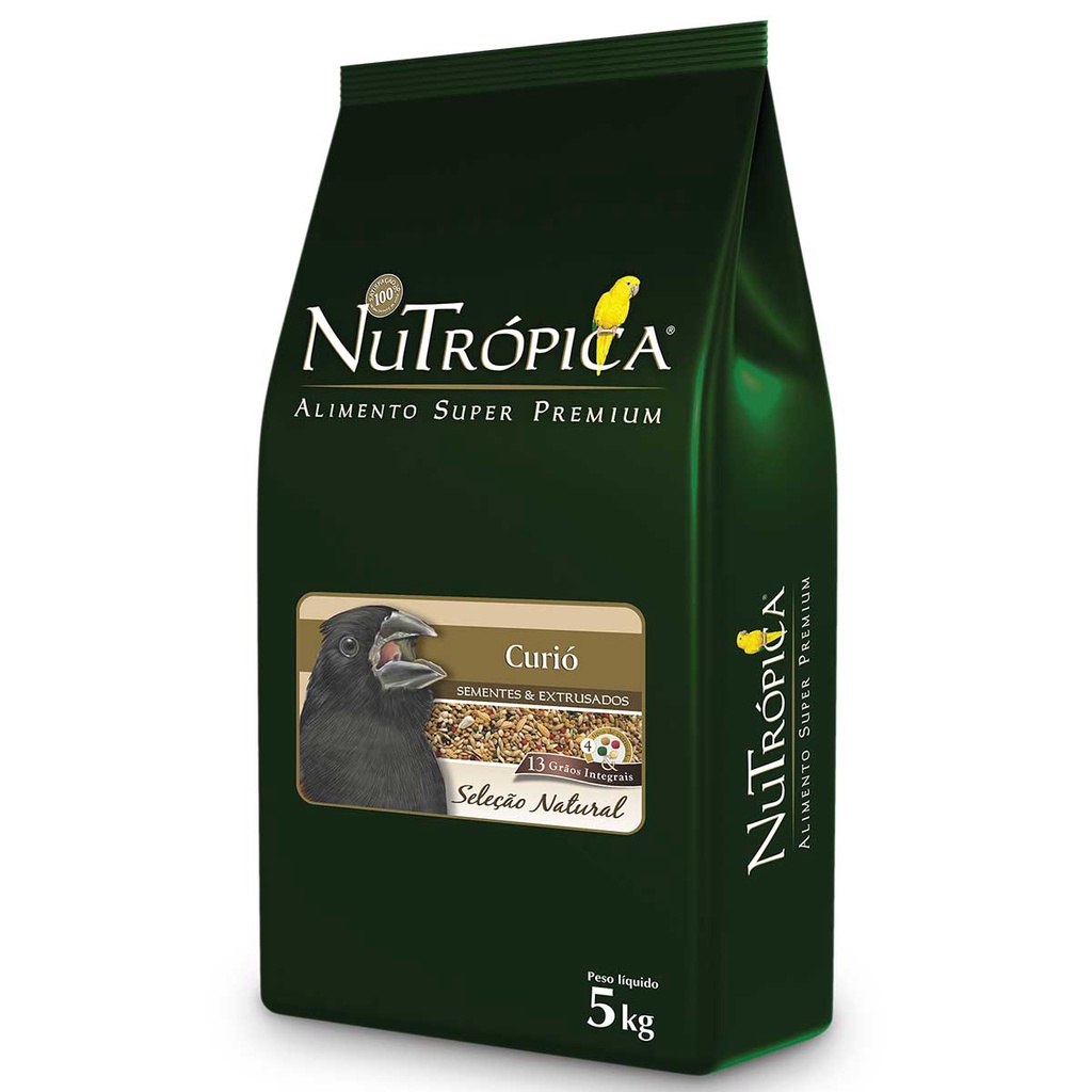 Ração Nutrópica Seleção Natural Curió Bicudo Coleiro 5kg Mix Sementes Grãos Integrais Super Premium