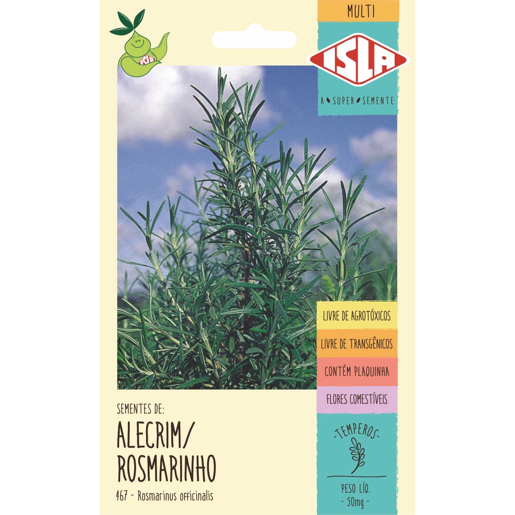 Sementes de Alecrim Rosmarinho 50mg Isla Multi