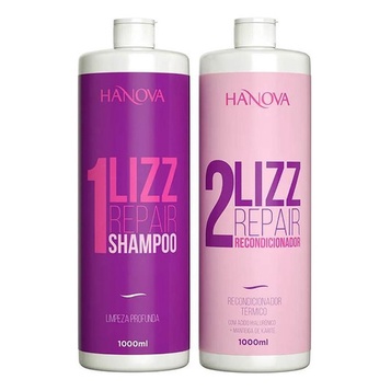 Hanova Kit Escova Progressiva Lizz Repair Sem Formol 1000ml