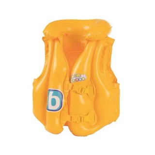 Colete Inflável Infantil Swim Safe com Encosto para Cabeça 120120 Bestway Amarel