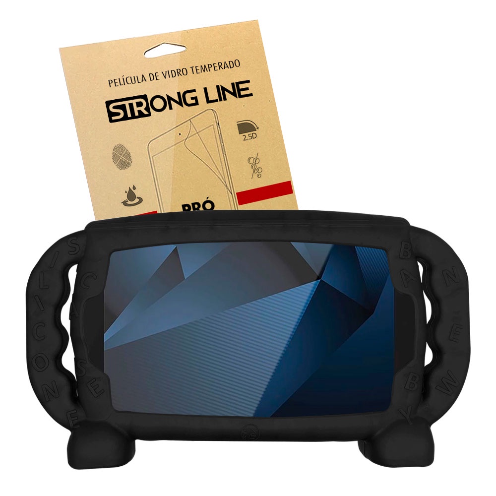 Capa Infantil Para Tablet Positivo T1075 T1085 10.1 Anti Impacto Antiderrapante + Pelicula de Vidro em Oferta na Shopee