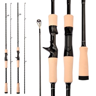 1,65m/1,8m ML Vara De Pesca Power Spinning Fishing Rod Isca De Fibra De Carbono 2 Seções Varas