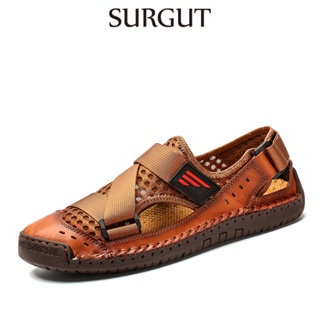 SURGUT Homens De Moda Respirável Sapatos Aqua Trekking Sandálias De Wading Calçados De Verão Em Malha em Oferta na Shopee
