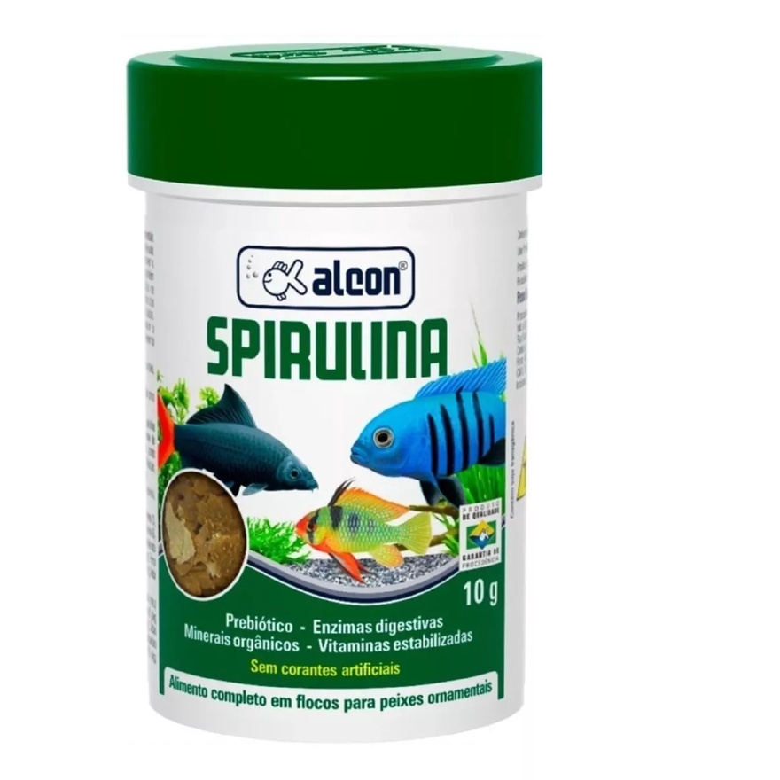 Ração Alcon Spirulina 10g Peixes Ornamentais